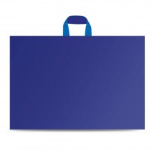 Bolsas de plástico con asa de lazo con un color azul marino con un tamaño de 60x62/50cm