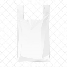 Bolsa de plástico asa camiseta 26x12x45 cm blanca - 500 unidades